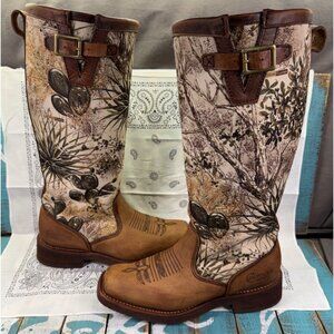 Chippewa Barbary USA L25119 Boots Womens 7M Brown Leather Snakeproof Vipercloth